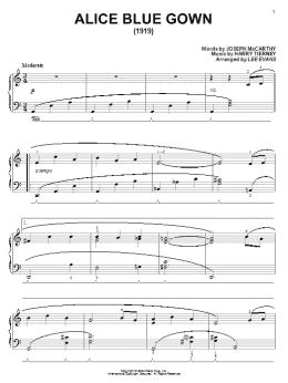 page one of Alice Blue Gown (Piano Solo)