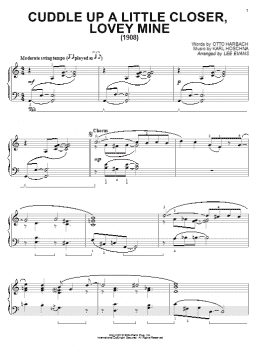 page one of Cuddle Up A Little Closer, Lovey Mine (Piano Solo)