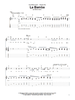 page one of La Bamba (Guitar Tab)