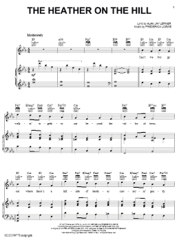 page one of Heather On The Hill (Piano, Vocal & Guitar Chords (Right-Hand Melody))