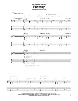 page one of Fantasy (Guitar Tab)