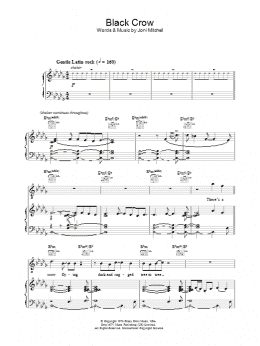 page one of Black Crow (Piano, Vocal & Guitar Chords)