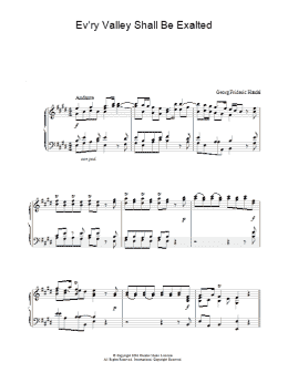 page one of Ev'ry Valley Shall Be Exalted (Piano Solo)