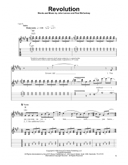 page one of Revolution (Guitar Tab (Single Guitar))