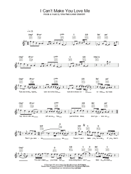 page one of I Can’t Make You Love Me (Lead Sheet / Fake Book)