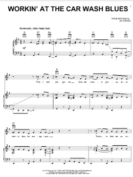 page one of Workin' At The Car Wash Blues (Piano, Vocal & Guitar Chords (Right-Hand Melody))