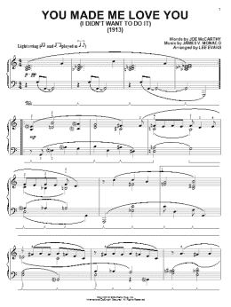 page one of You Made Me Love You (I Didn't Want To Do It) (Piano Solo)