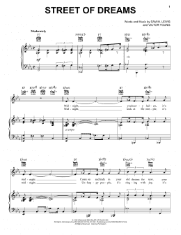 page one of Street Of Dreams (Piano, Vocal & Guitar Chords (Right-Hand Melody))