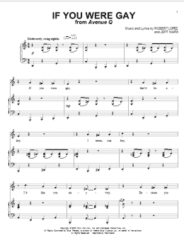 page one of If You Were Gay (from Avenue Q) (Piano & Vocal)