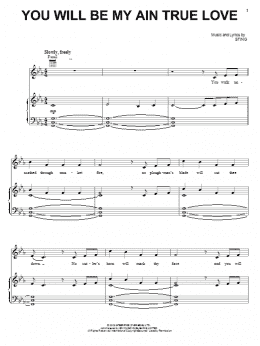 page one of You Will Be My Ain True Love (Piano, Vocal & Guitar Chords (Right-Hand Melody))