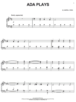 page one of Ada Plays (Piano Solo)