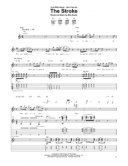 page one of The Stroke (Guitar Tab)