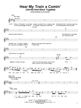 page one of Hear My Train A Comin' (Get My Heart Back Together) (Easy Guitar)