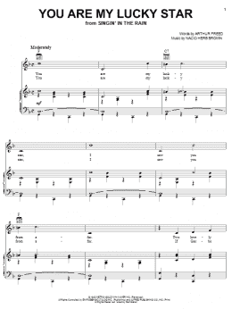 page one of You Are My Lucky Star (Piano, Vocal & Guitar Chords (Right-Hand Melody))