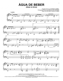 page one of Agua De Beber (Water To Drink) (Piano Solo)