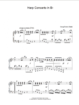 page one of Harp Concerto In Bb (Piano Solo)