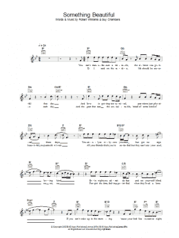 page one of Something Beautiful (Lead Sheet / Fake Book)