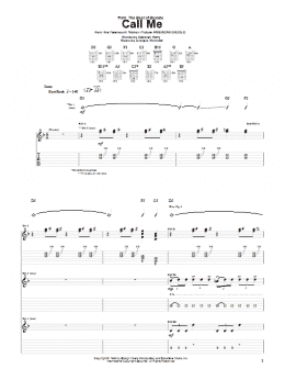 page one of Call Me (Guitar Tab)
