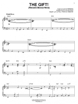 page one of The Gift! (Recado Bossa Nova) (Piano Solo)