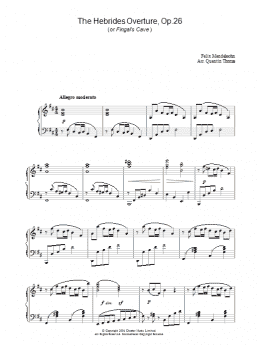 page one of The Hebrides Overture, Op.26 (Piano Solo)