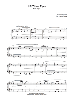 page one of Lift Thine Eyes (Piano Solo)