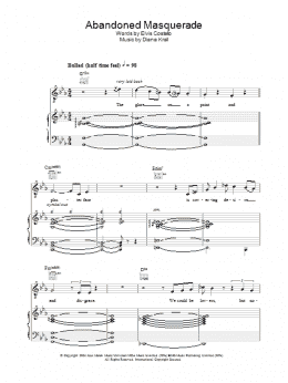 page one of Abandoned Masquerade (Piano, Vocal & Guitar Chords)
