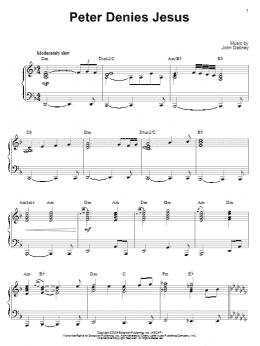 page one of Peter Denies Jesus (Piano Solo)