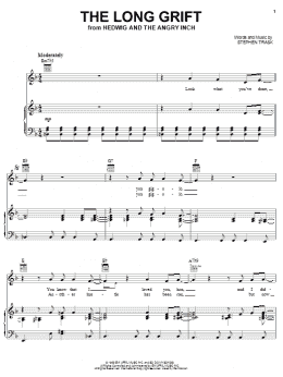 page one of The Long Grift (Piano, Vocal & Guitar Chords (Right-Hand Melody))