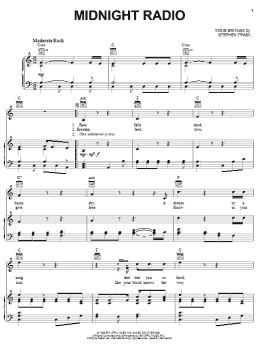 page one of Midnight Radio (Piano, Vocal & Guitar Chords (Right-Hand Melody))