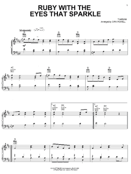 page one of Ruby With The Eyes That Sparkle (Piano, Vocal & Guitar Chords (Right-Hand Melody))