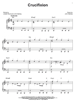 page one of Crucifixion (Piano Solo)