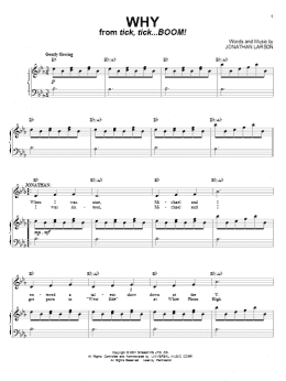 page one of Why (from tick, tick... BOOM!) (Piano & Vocal)