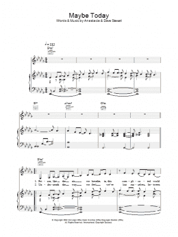 page one of Maybe Today (Piano, Vocal & Guitar Chords)
