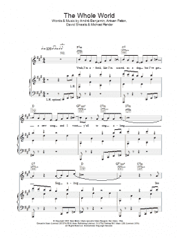 page one of The Whole World (Piano, Vocal & Guitar Chords)