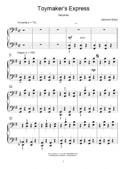 page one of Toymaker's Express (Piano Duet)