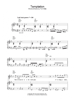 page one of Temptation (Piano, Vocal & Guitar Chords)