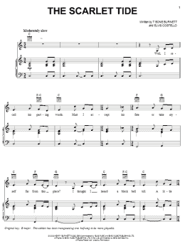 page one of The Scarlet Tide (Piano, Vocal & Guitar Chords (Right-Hand Melody))