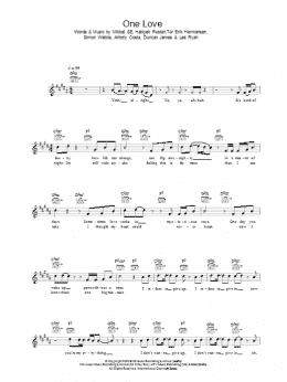 page one of One Love (Lead Sheet / Fake Book)