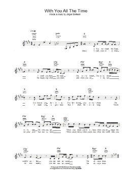 page one of With You All The Time (Lead Sheet / Fake Book)