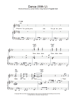 page one of Dance (With U) (Piano, Vocal & Guitar Chords)