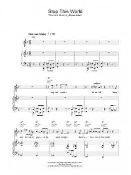 page one of Stop This World (Piano, Vocal & Guitar Chords)