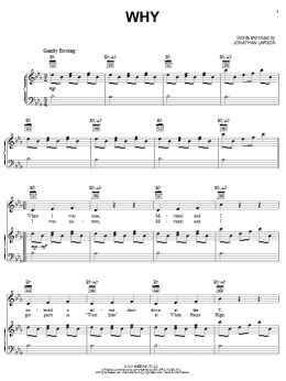 page one of Why (from tick, tick... BOOM!) (Piano, Vocal & Guitar Chords (Right-Hand Melody))