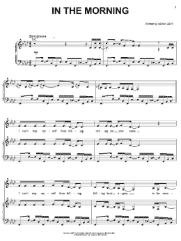 page one of In The Morning (Piano, Vocal & Guitar Chords (Right-Hand Melody))