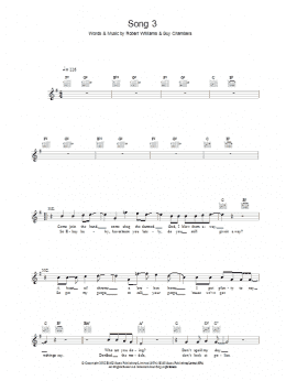 page one of Song 3 (Lead Sheet / Fake Book)