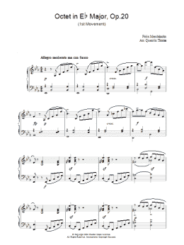 page one of Octet in Eb Major, Op.20 (Piano Solo)