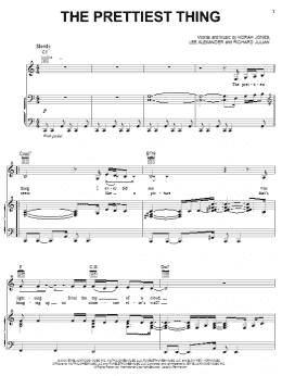 page one of The Prettiest Thing (Piano, Vocal & Guitar Chords (Right-Hand Melody))