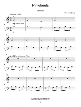 page one of Pinwheels (Piano Duet)