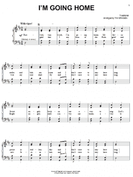 page one of I'm Going Home (Piano, Vocal & Guitar Chords (Right-Hand Melody))