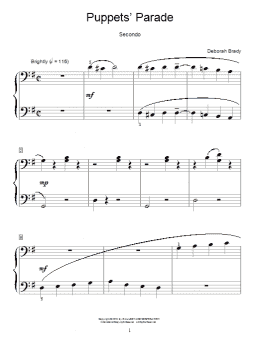 page one of Puppets' Parade (Piano Duet)