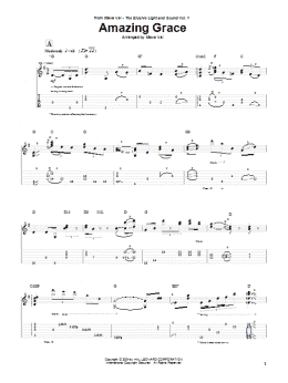 page one of Amazing Grace (Guitar Tab)
